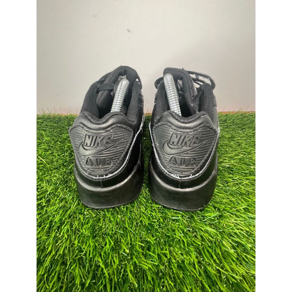 Nike Air Max 90 LTR Triple Black Leather Sneakers CD6864-001 Youth 7Y Women's 8. - Picture 6 of 10